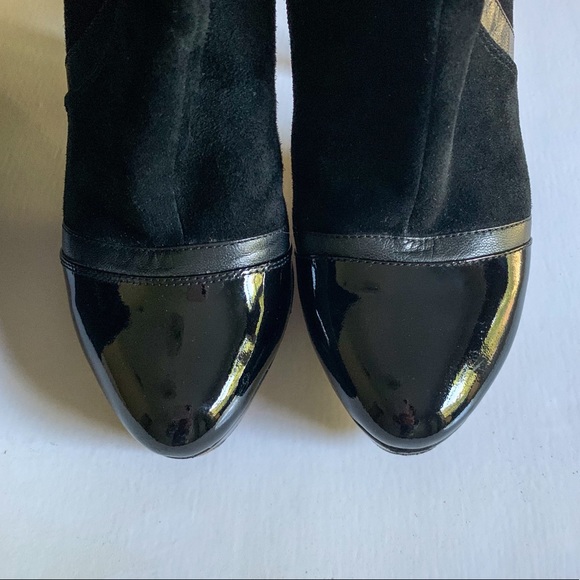 CHARLES DAVID Suede/Patent Knee High Boot - Picture 2 of 6